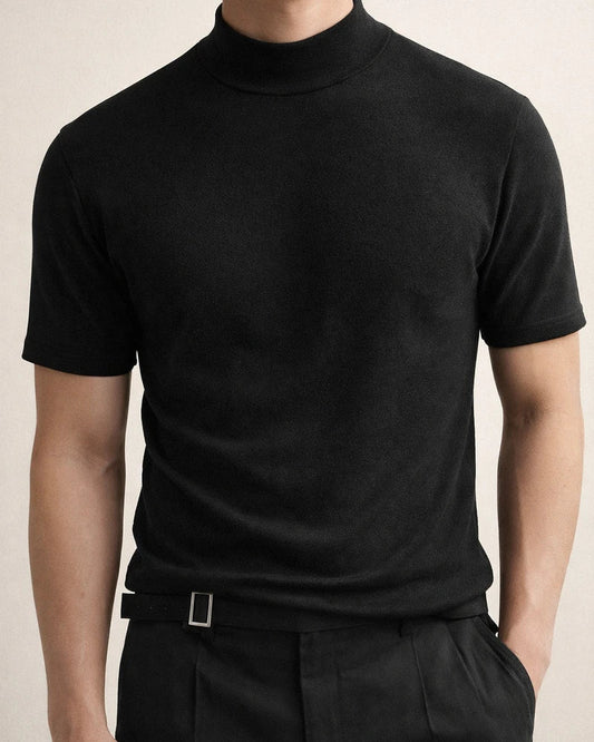 Men's T shirt Tee Plain Stand Collar Street Holiday Short Sleeve Clothing Apparel Fashion Casual Comfortable | JRSEE:803bb78a-db4b-41c8-b1c1-e8550e855dfa