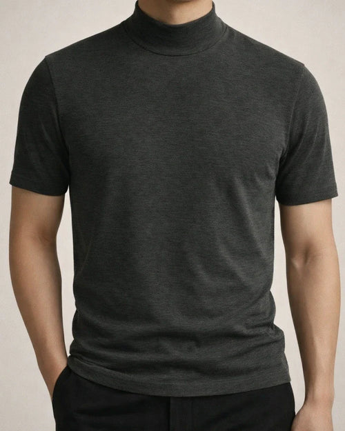 Men's T shirt Tee Plain Stand Collar Street Holiday Short Sleeve Clothing Apparel Fashion Casual Comfortable | JRSEE:d16ab9d2-2d98-4037-a95a-f7e540bb2cc9