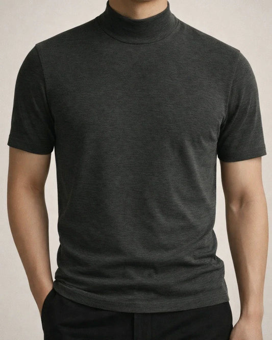 Men's T shirt Tee Plain Stand Collar Street Holiday Short Sleeve Clothing Apparel Fashion Casual Comfortable | JRSEE:d16ab9d2-2d98-4037-a95a-f7e540bb2cc9