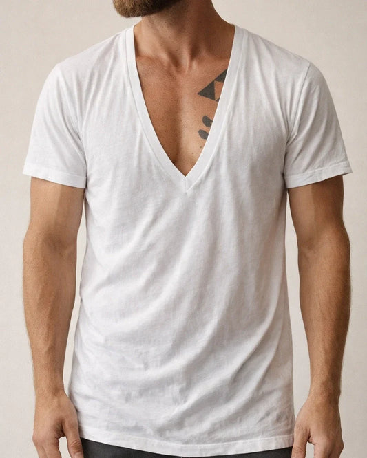 Men's T shirt Tee Plain V Neck Street Sports Short Sleeve Clothing Apparel 100% Cotton Fashion Designer Casual Comfortable | JRSEE:d1c4c0f9-8890-47d1-8e1c-d228800fcb42