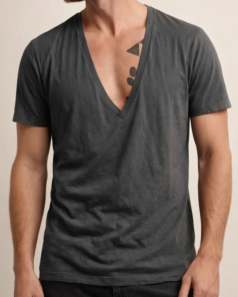Men's T shirt Tee Plain V Neck Street Sports Short Sleeve Clothing Apparel 100% Cotton Fashion Designer Casual Comfortable | JRSEE:b68e3442-3889-4b4f-8afd-88ab7b7d545a