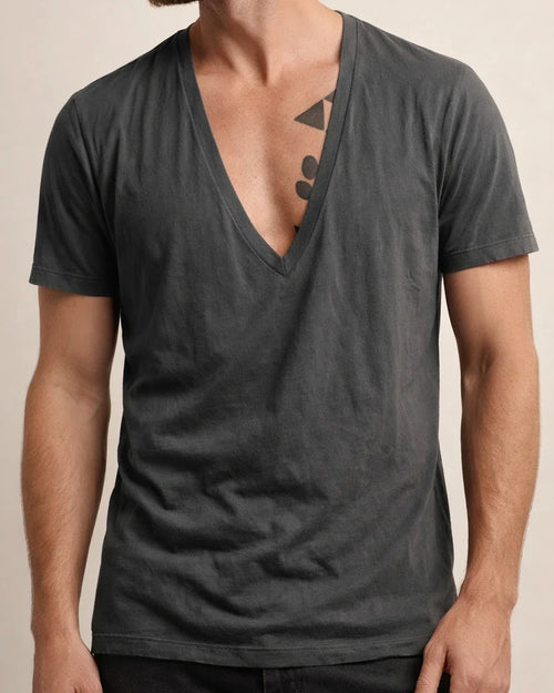 Men's T shirt Tee Plain V Neck Street Sports Short Sleeve Clothing Apparel 100% Cotton Fashion Designer Casual Comfortable | JRSEE:b68e3442-3889-4b4f-8afd-88ab7b7d545a