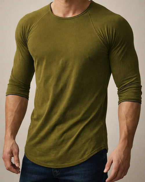 Men's T shirt Tee Tee Long Sleeve Shirt Plain Crew Neck Casual Sports Long Sleeve Clothing Apparel Muscle Big and Tall | JRSEE:4d0f637a-26f1-4367-88dd-2198a9573251