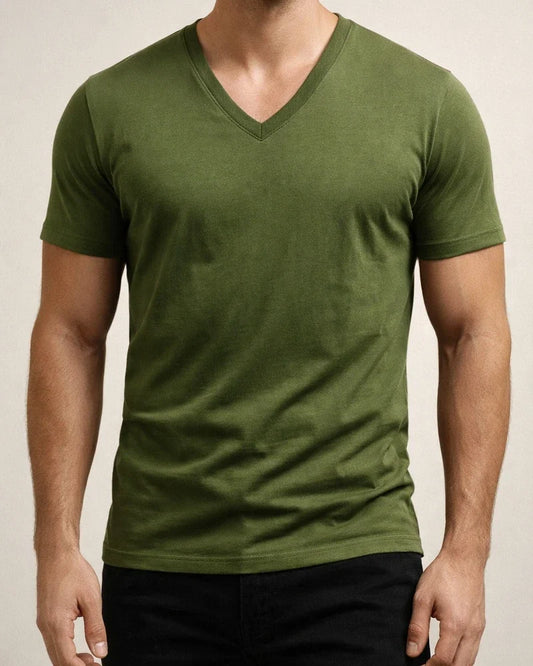 Men's T Shirt Tee Tee Top Plain V Neck Street Vacation Short Sleeves Clothing Apparel Designer Basic Modern Contemporary | JRSEE:22991b7f-4bf1-48bc-a712-0b6f27fe9164