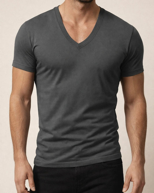 Men's T Shirt Tee Tee Top Plain V Neck Street Vacation Short Sleeves Clothing Apparel Designer Basic Modern Contemporary | JRSEE:288f3100-f8c0-4268-93b3-892bd7bbb1ba