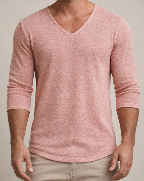 Men's T Shirt Tee Tee V Neck Street Vacation Long Sleeve Clothing Apparel Knit Basic Modern Contemporary | JRSEE:cc50d4a3-f74e-42f3-9044-02ba71965948