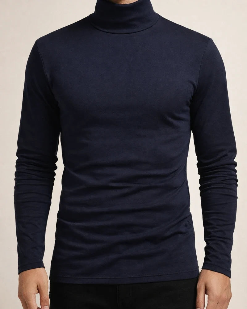 Men's T shirt Tee Turtleneck shirt Plain Rolled collar Outdoor Casual Long Sleeve Clothing Apparel Lightweight Casual Classic Slim Fit | JRSEE:3ce545b9-3293-4323-89d3-554e0d1a6b9b