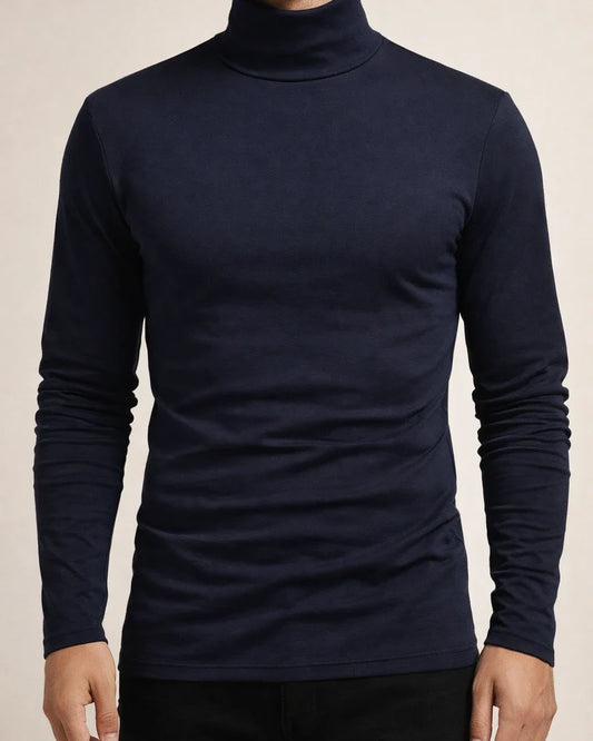 Men's T shirt Tee Turtleneck shirt Plain Rolled collar Outdoor Casual Long Sleeve Clothing Apparel Lightweight Casual Classic Slim Fit | JRSEE:3ce545b9-3293-4323-89d3-554e0d1a6b9b