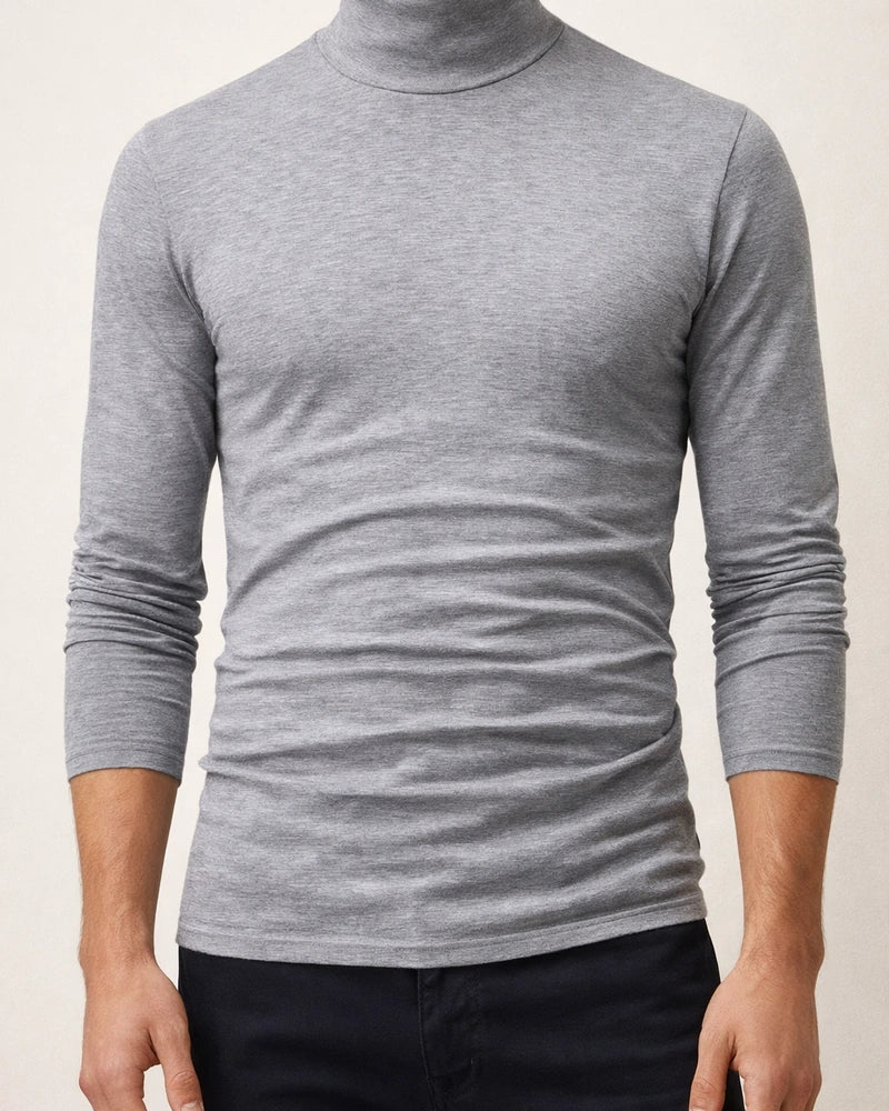 Men's T shirt Tee Turtleneck shirt Plain Rolled collar Outdoor Casual Long Sleeve Clothing Apparel Lightweight Casual Classic Slim Fit | JRSEE:49bbfb7a-26e4-4104-834d-f679aa25649c