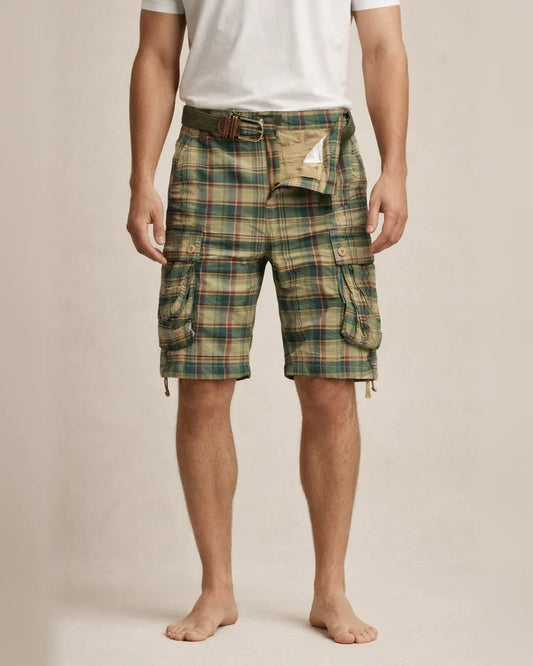 Men's Tactical Shorts Cargo Shorts Shorts Pocket Plaid Comfort Breathable Outdoor Daily Going out Fashion Casual Green Khaki | JRSEE:69e762d6-5839-43ac-be68-54b1ebc3e116