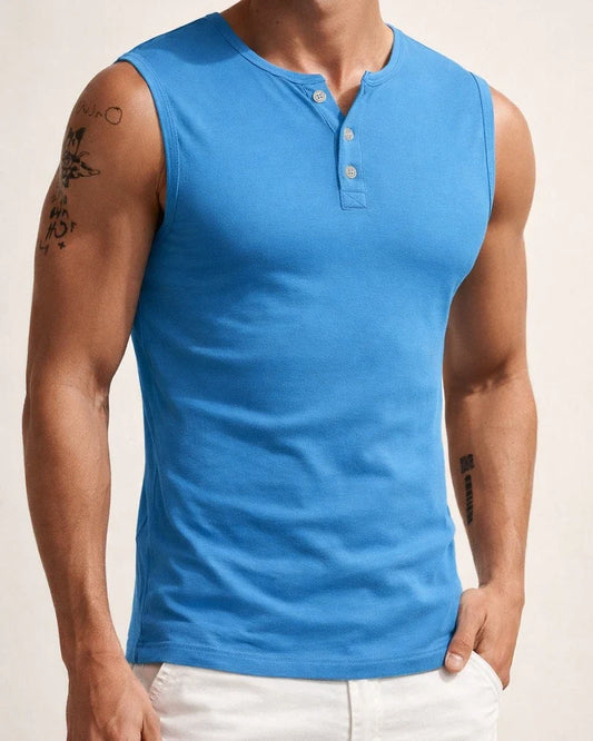 Men's Tank Top Vest Top Undershirt Sleeveless Shirt Solid Color Henley Street Casual Short Sleeve Button-Down Clothing Apparel Fashion Basic Classic Comfortable | JRSEE:8e4c6503-786a-4d54-862c-93aa65df2712