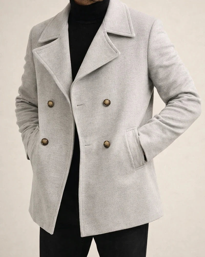 Men's Trench Coat | Spring/Fall Men's Coat | Mid-Length Casual Men's Jacket | JRSEE:98ec5793-d593-4592-a964-c321a3b2312f
