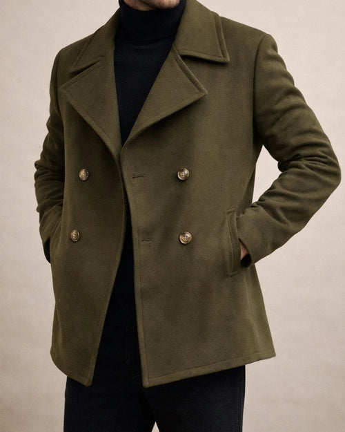 Men's Trench Coat | Spring/Fall Men's Coat | Mid-Length Casual Men's Jacket | JRSEE:5717e543-492b-4fe5-ae94-4b20f452df81