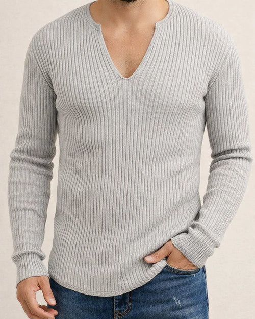 Men's Trend Autumn Deep V-neck Men's New Pullover Solid Color Casual Daily Popular Knit Long Sleeve Shirt | JRSEE:b3c41f22-a85f-4015-bd22-1127965dbb2c