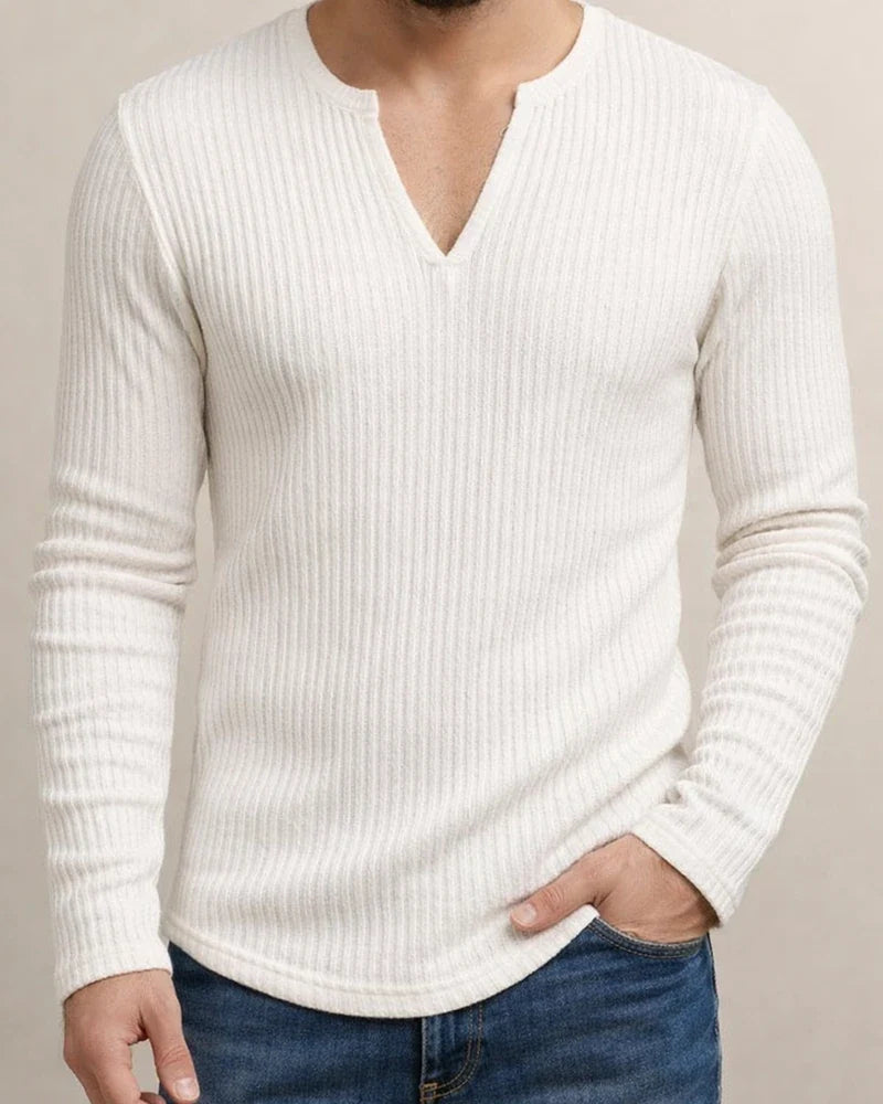 Men's Trend Autumn Deep V-neck Men's New Pullover Solid Color Casual Daily Popular Knit Long Sleeve Shirt | JRSEE:1b18cd16-ac83-4599-abe2-74a8137c9a9e