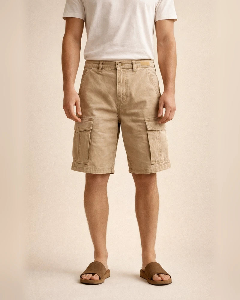Men's Trendy Workwear Casual Shorts Loose-Fit Summer Straight-Leg Cropped Shorts | JRSEE:68568d61-198c-4a8c-8737-3cd0b653d8e0