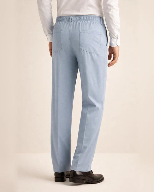 Men's Trousers Casual Pants Pocket Elastic Waist Solid Color Comfort Breathable Full Length Daily Sports Stylish Khaki Dark Gray Micro-elastic / Summer | JRSEE:d723b451-6002-473a-a735-535c1f4f3db9