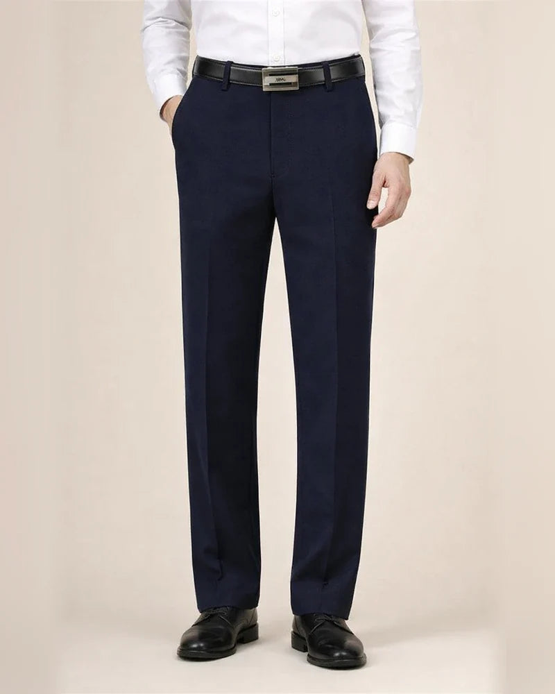 Men's Trousers Flat Front Pants Straight Leg Geometry Stretch No-Iron Formal Business Classic Style Casual Black Royal Blue High Waist Stretchy | JRSEE:c2276712-34ba-4287-a95f-fa8ee9cafd1b
