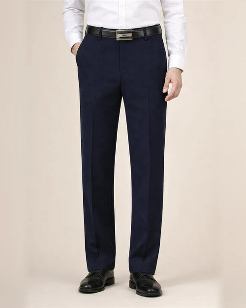 Men's Trousers Flat Front Pants Straight Leg Geometry Stretch No-Iron Formal Business Classic Style Casual Black Royal Blue High Waist Stretchy | JRSEE:c2276712-34ba-4287-a95f-fa8ee9cafd1b