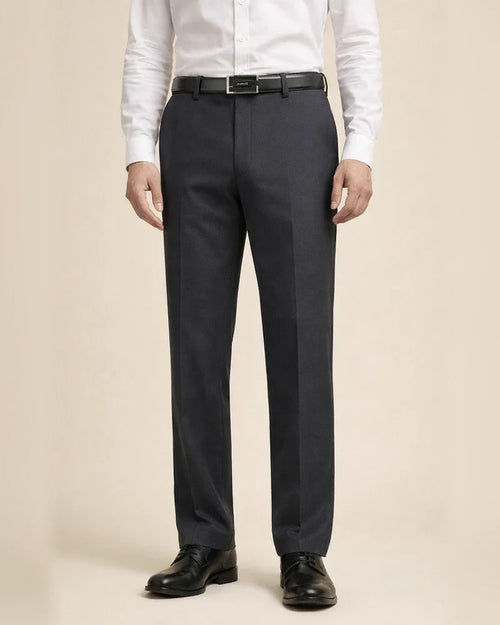 Men's Trousers Flat Front Pants Straight Leg Geometry Stretch No-Iron Formal Business Classic Style Casual Black Royal Blue High Waist Stretchy | JRSEE:f446e5f3-3ae6-4013-b339-27bbe6d08de1