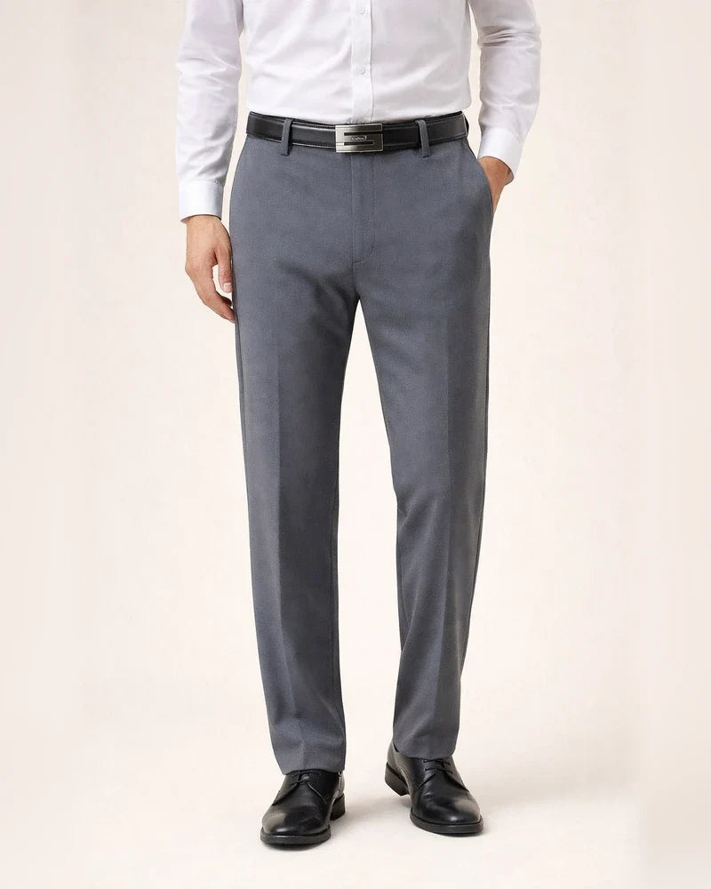Men's Trousers Flat Front Pants Straight Leg Geometry Stretch No-Iron Formal Business Classic Style Casual Black Royal Blue High Waist Stretchy | JRSEE:808ffb97-e1d3-4002-a5bd-d39de8b67072