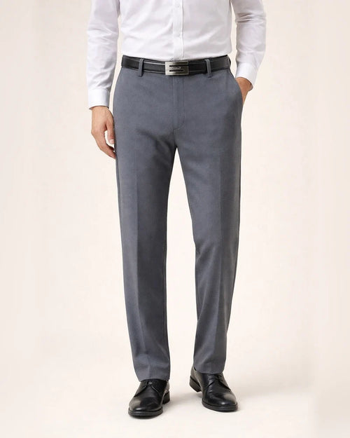 Men's Trousers Flat Front Pants Straight Leg Geometry Stretch No-Iron Formal Business Classic Style Casual Black Royal Blue High Waist Stretchy | JRSEE:808ffb97-e1d3-4002-a5bd-d39de8b67072