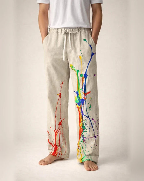 Men's Trousers Summer Pants Beach Pants Drawstring Elastic Waist Front Pocket Graphic Prints Graffiti Comfort Soft Casual Daily Fashion Streetwear Light Khaki Black | JRSEE:539038a0-161b-44cc-8bf8-c66289e6e48f