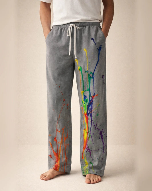 Men's Trousers Summer Pants Beach Pants Drawstring Elastic Waist Front Pocket Graphic Prints Graffiti Comfort Soft Casual Daily Fashion Streetwear Light Khaki Black | JRSEE:48712e82-bf5c-4ffe-8013-5ed7fa3a79e5