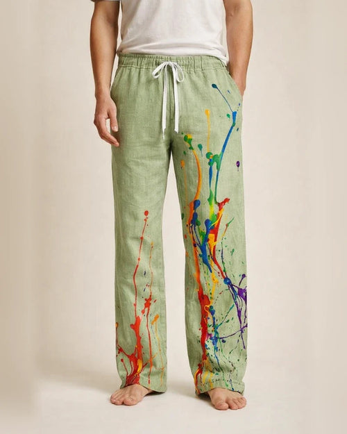 Men's Trousers Summer Pants Beach Pants Drawstring Elastic Waist Front Pocket Graphic Prints Graffiti Comfort Soft Casual Daily Fashion Streetwear Light Khaki Black | JRSEE:06fe4aeb-51a7-4b6c-8654-16ddd9859087