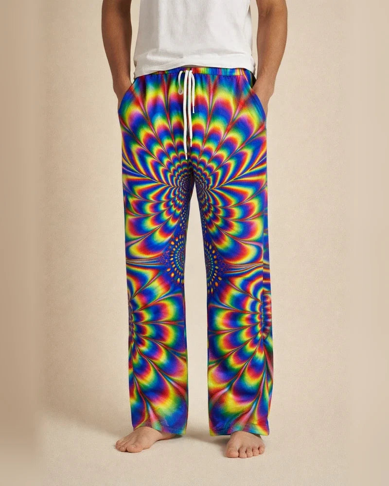 Men's Trousers Summer Pants Beach Pants Pocket Drawstring Elastic Waist Optical Illusion Graphic Prints Comfort Breathable Casual Daily Holiday Streetwear Designer Yellow Blue | JRSEE:16e5aac9-0324-4274-ad84-6c8706b57ff7