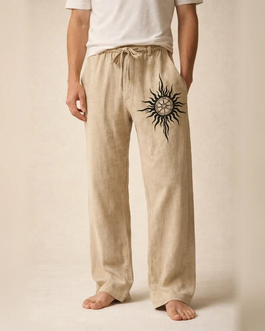 Men's Trousers Summer Pants Beach Pants Straight Drawstring Elastic Waist Front Pocket Graphic Prints Comfort Soft Casual Daily Beach Fashion Designer White Green | JRSEE:2f981da6-b221-4843-b1ed-b538f9e3db7b