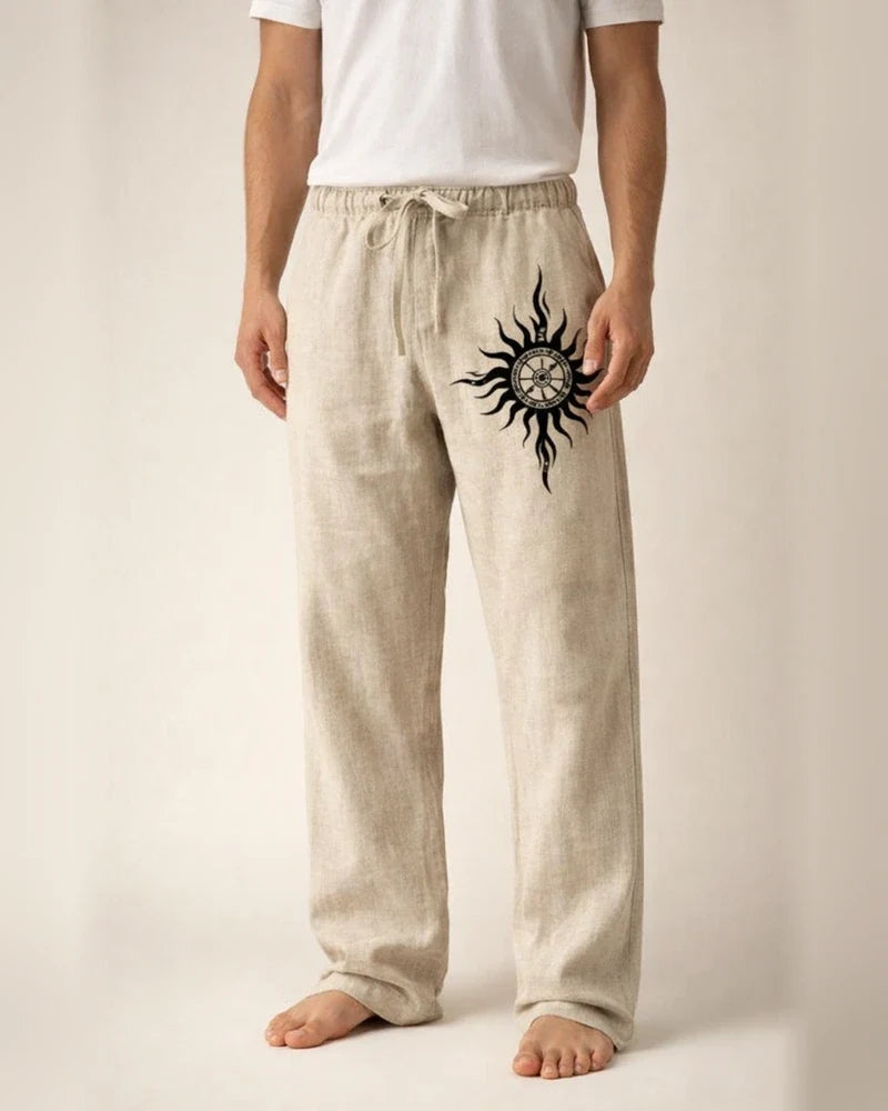 Men's Trousers Summer Pants Beach Pants Straight Drawstring Elastic Waist Front Pocket Graphic Prints Comfort Soft Casual Daily Beach Fashion Designer White Green | JRSEE:4f4ba7fe-9c82-404f-8827-bc575d2cdcfd