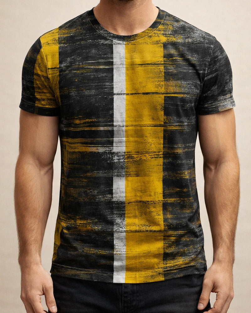 Men's Unisex T Shirt Tee Shirt Tee Graphic Optical Illusion Round Neck Black / White Green Blue Yellow 3D Print Plus Size Casual Daily Short Sleeve 3D Print Print Clothing Apparel Basic Fashion Cool | JRSEE:2d318fa2-3ea0-4514-b7fd-5409fd6d3fd6