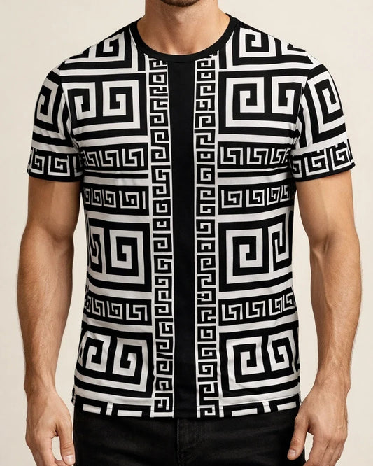 Men's Unisex T Shirt Tee Shirt Tee Graphic Optical Illusion Round Neck Black / White Green Blue Yellow 3D Print Plus Size Casual Daily Short Sleeve 3D Print Print Clothing Apparel Basic Fashion Cool | JRSEE:43125ad6-e58e-4f04-95f1-1f331885ae8a