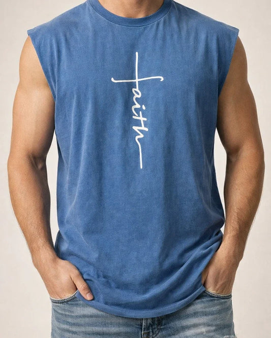 Men's Vest Top Sleeveless T Shirt for Men Graphic Faith Crew Neck Clothing Apparel 3D Print Daily Sports Sleeveless Print Fashion Designer Muscle | JRSEE:415c6eab-08c3-4675-87b9-9aacc75f0316