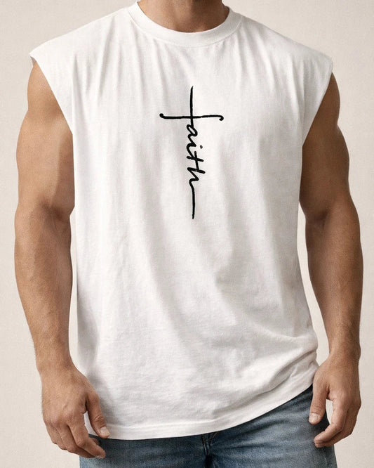 Men's Vest Top Sleeveless T Shirt for Men Graphic Faith Crew Neck Clothing Apparel 3D Print Daily Sports Sleeveless Print Fashion Designer Muscle | JRSEE:35f6c2cb-d470-4f58-b6b1-d8cb6be2b873