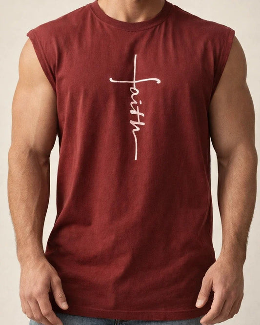 Men's Vest Top Sleeveless T Shirt for Men Graphic Faith Crew Neck Clothing Apparel 3D Print Daily Sports Sleeveless Print Fashion Designer Muscle | JRSEE:a9f24ee1-05e9-48fd-8a7a-7da36dbaf31a