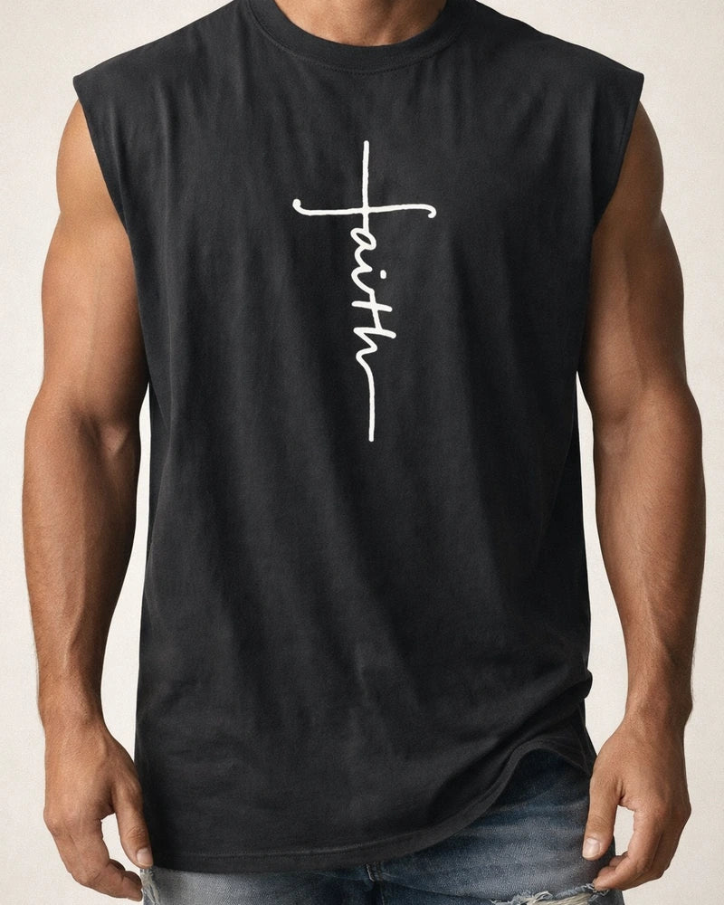 Men's Vest Top Sleeveless T Shirt for Men Graphic Faith Crew Neck Clothing Apparel 3D Print Daily Sports Sleeveless Print Fashion Designer Muscle | JRSEE:829c93aa-f729-4b02-9053-e065fe79148b