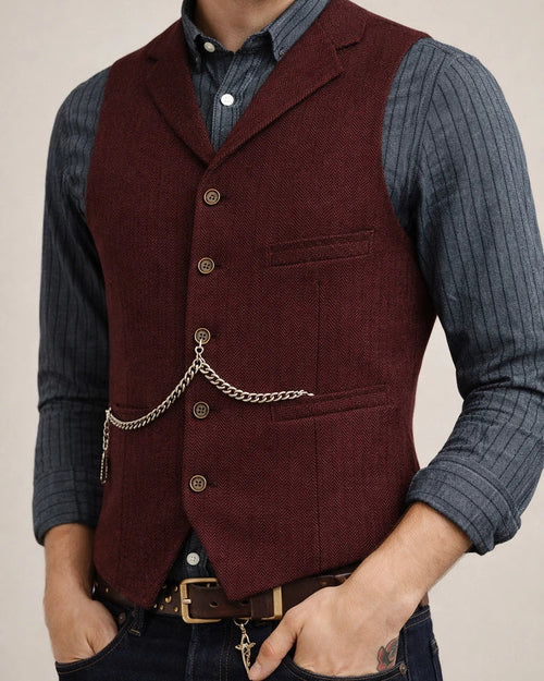 Men's Vest - Wedding Groom & Best Man Vest - Business Slim-Fit Vest | JRSEE:77061d08-c191-4040-9642-88d71420a48a