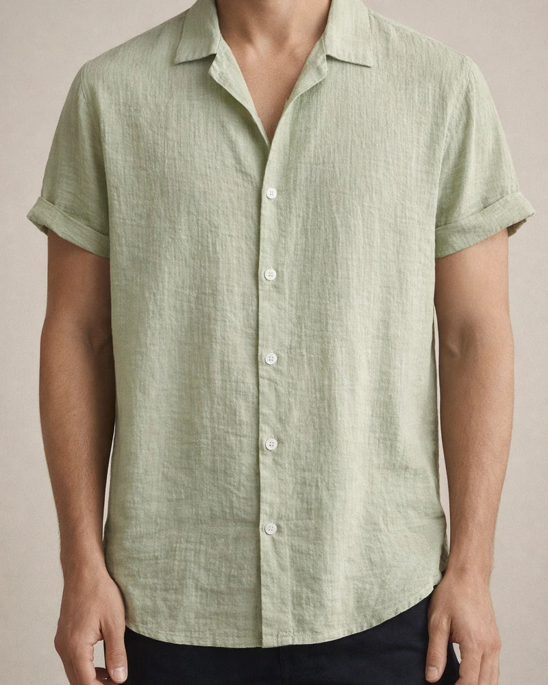 Men's Viscose Shirt Fashionable Solid-Color Shirt Subtle Checkered Short-Sleeve Shirt | JRSEE:7de5d0c8-7dde-4f0f-8ece-1eca0d0a8653