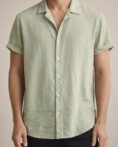 Men's Viscose Shirt Fashionable Solid-Color Shirt Subtle Checkered Short-Sleeve Shirt | JRSEE:7de5d0c8-7dde-4f0f-8ece-1eca0d0a8653