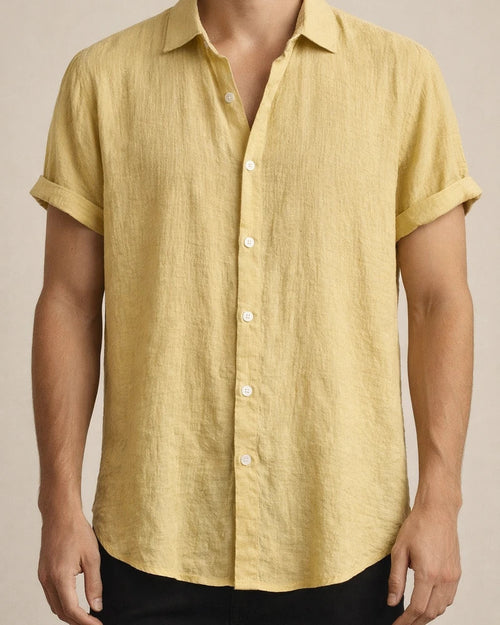 Men's Viscose Shirt Fashionable Solid-Color Shirt Subtle Checkered Short-Sleeve Shirt | JRSEE:54456536-7fd3-460e-9a9c-d304565b4cbe