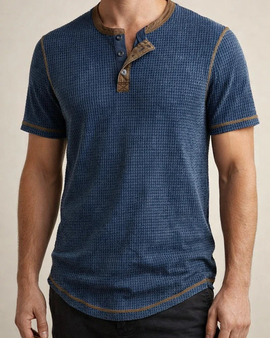 Men's Waffle Henley Shirt Tee Plaid Checkered Henley Outdoor Casual Short Sleeve Button Clothing Apparel Fashion Designer Comfortable | JRSEE:f3f7d1b3-ad1b-43a6-8229-a1c08c06649a