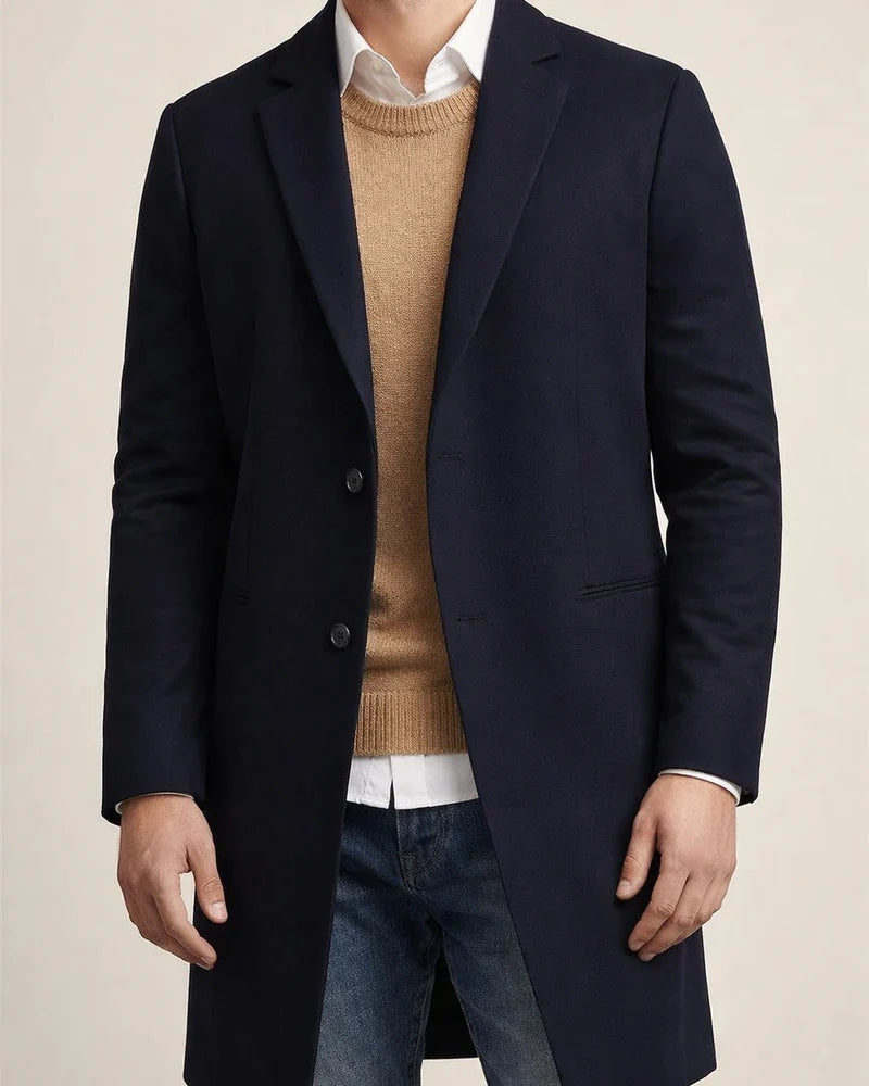 Men's Winter Coat Overcoat Coat Trench Coat Business Casual Fall Spring Polyester Outerwear Clothing Apparel Streetwear Solid Color Patchwork Stand Collar Single Breasted | JRSEE:327c9017-79f3-4b8c-ace6-badc361419f3