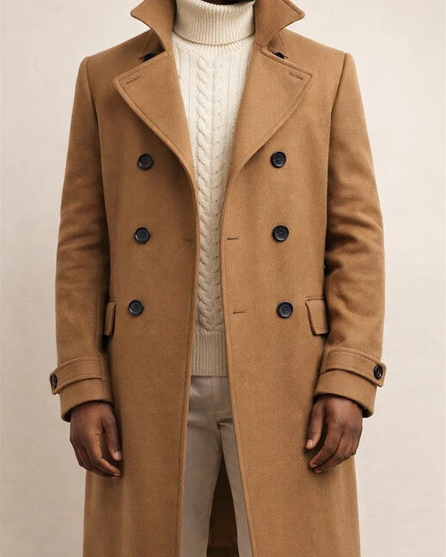Men's Winter Coat Peacoat Business Casual Winter Polyester Windproof Warm Outerwear Clothing Apparel Stylish Casual non-printing Pure Color Pocket Stand Collar Single Breasted | JRSEE:79054e80-4729-4a29-9fe8-c190b2f225c4