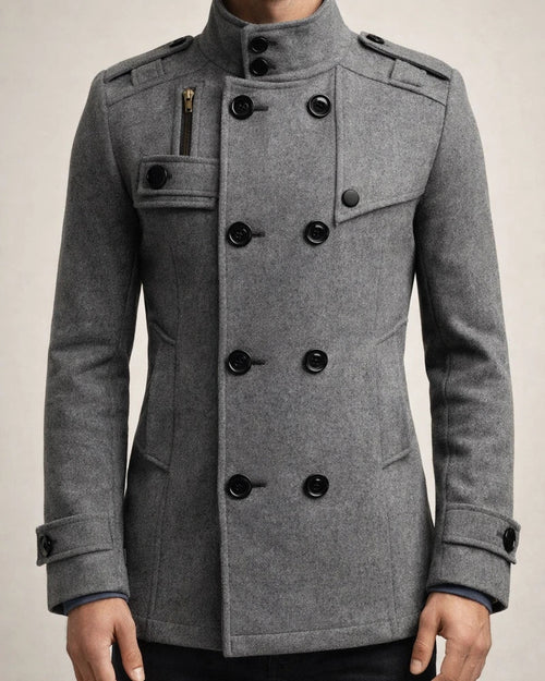 Men's Winter Coat Peacoat Wool Overcoat Double Breasted Business Casual Regular Slim Fit Warm Solid Colored Fall Long Sleeve Thick Classic Trench Coat Office Daily Work | JRSEE:4bb8df51-9380-4dc6-915c-834a53bedf18
