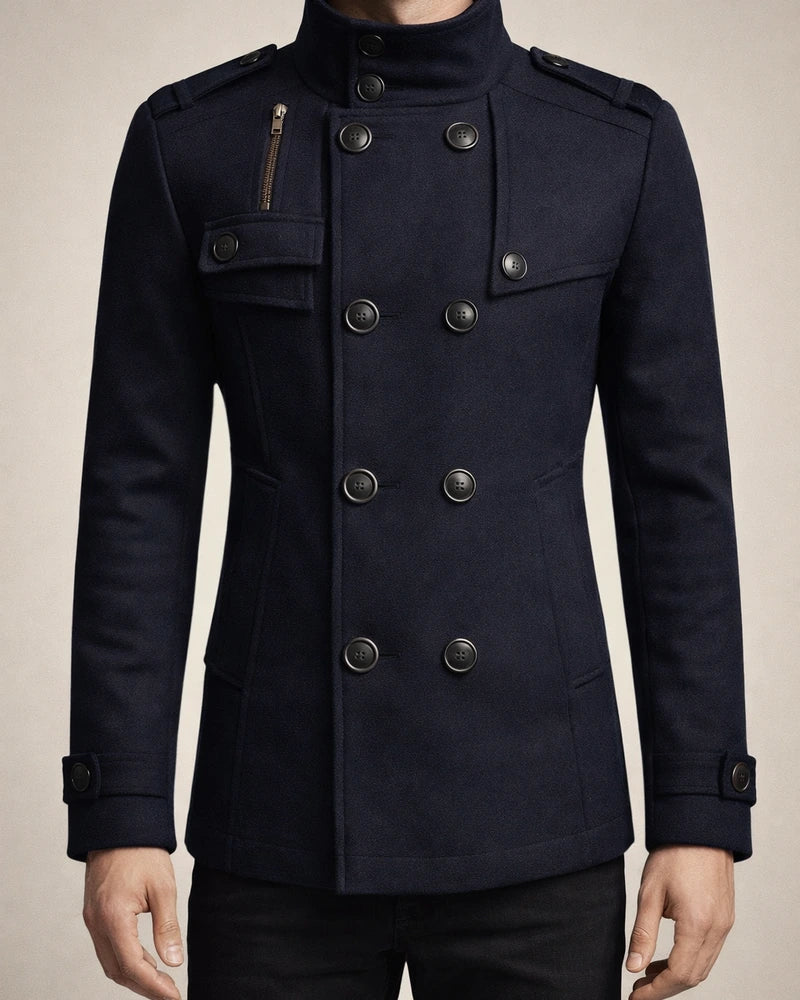 Men's Winter Coat Peacoat Wool Overcoat Double Breasted Business Casual Regular Slim Fit Warm Solid Colored Fall Long Sleeve Thick Classic Trench Coat Office Daily Work | JRSEE:5e1bc72a-7b68-4576-8244-966a9074722c