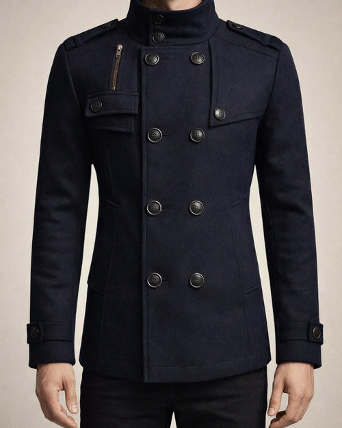 Men's Winter Coat Peacoat Wool Overcoat Double Breasted Business Casual Regular Slim Fit Warm Solid Colored Fall Long Sleeve Thick Classic Trench Coat Office Daily Work | JRSEE:5e1bc72a-7b68-4576-8244-966a9074722c