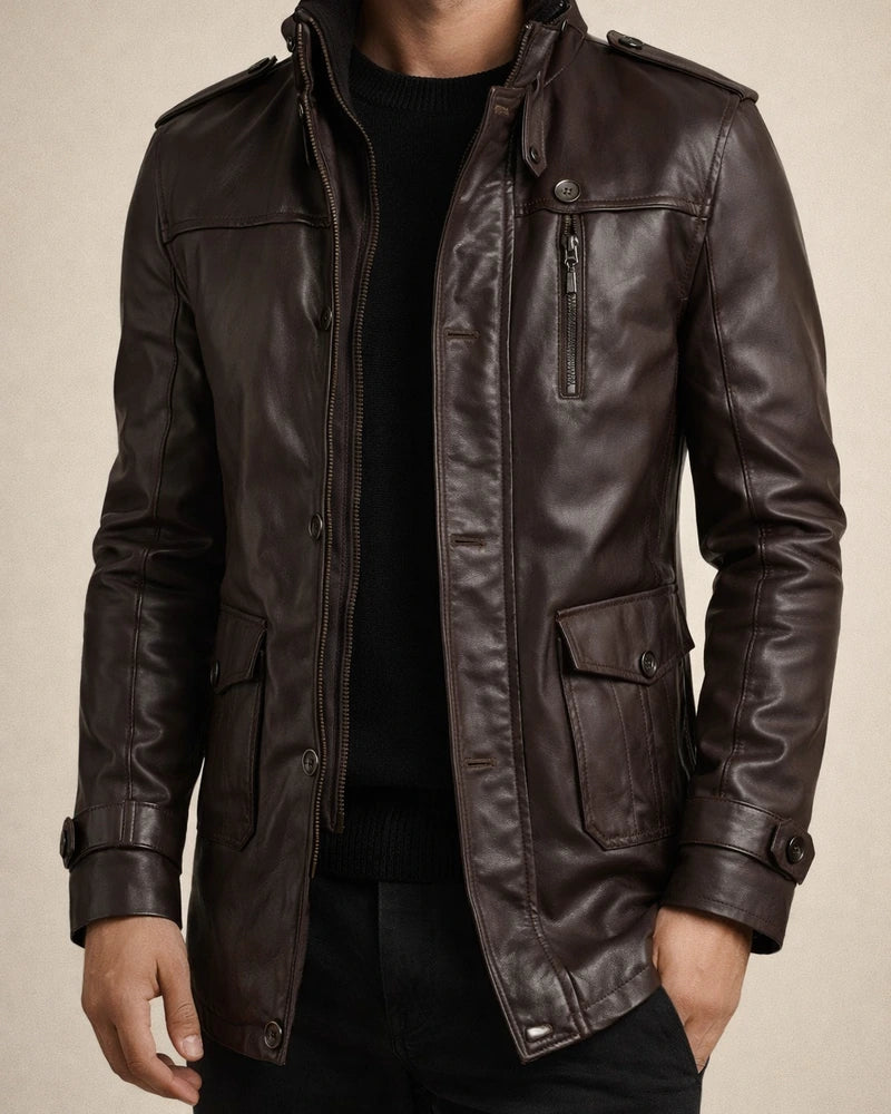 Men's Winter Coat Short Coat Business Casual Winter Polyester Windproof Warm Outerwear Clothing Apparel Stylish Classic & Timeless non-printing Solid Color Pocket Stand Collar Single Breasted | JRSEE:ff2c0bdd-f625-4c98-8162-8a5acd1cd644