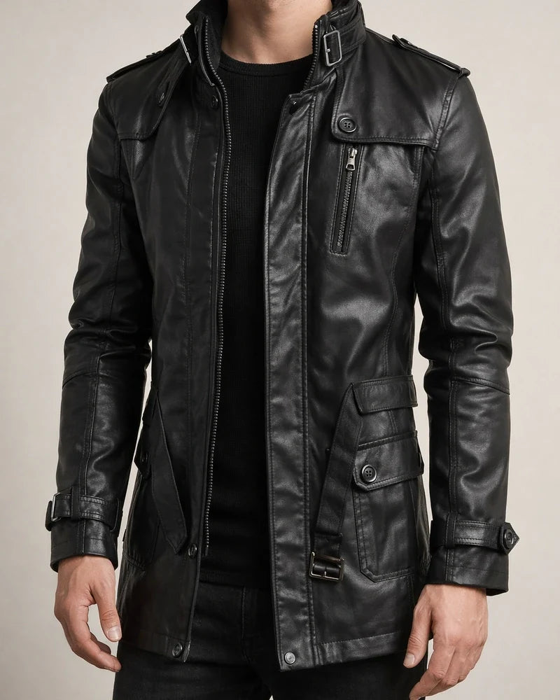 Men's Winter Coat Short Coat Business Casual Winter Polyester Windproof Warm Outerwear Clothing Apparel Stylish Classic & Timeless non-printing Solid Color Pocket Stand Collar Single Breasted | JRSEE:f89e3320-c515-47a0-88a8-b82a8f88d296
